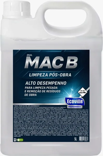 Dul Mac B Limpeza Pós-Obra 5L